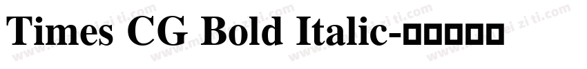 Times CG Bold Italic字体转换